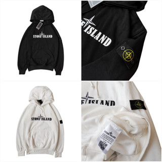 STONE ISLAND เสื้อแจ็กเก็ต ฮู้ดดี้ หิน ISLAND STRIP LOGO CENTER พรีเมี่ยม เต็มแท็ก