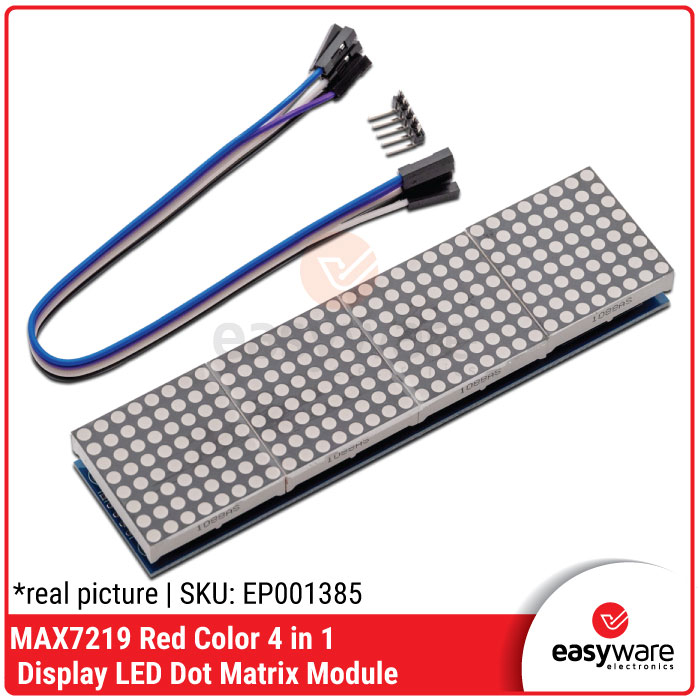MAX7219 4 IN 1 จอแสดงผล LED DOT MATRIX โมดูล