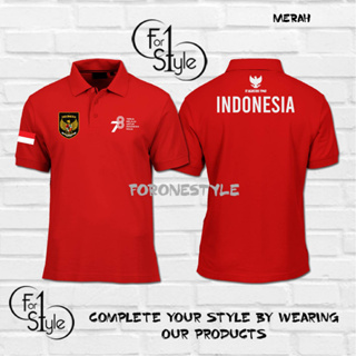 เสื้อโปโล ลายครบรอบ 78 ปี 12 ปี สไตล์อินโดนีเซีย สําหรับ INDONESIA Forward Gueplaindotcom