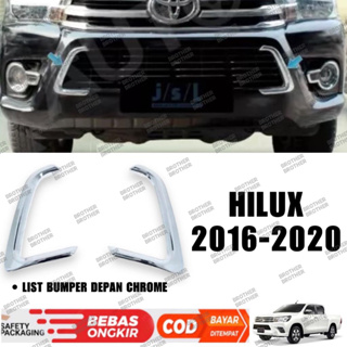 กันชนหน้ารถยนต์ โครเมี่ยม สําหรับ Hilux Revo 2016 2017 2018 2019