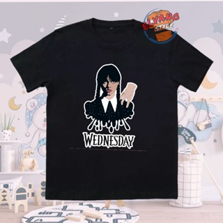 เสื้อยืด ลาย Scared WEDNESDAY สําหรับเด็ก