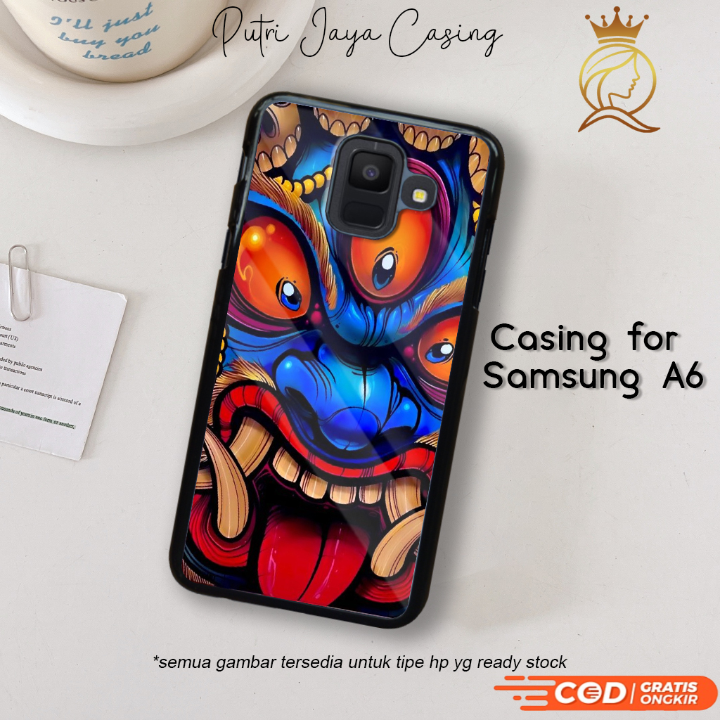 HP Samsung A6 Aesthetic Motif GRFTY 06 เคสโทรศัพท์ล่าสุดหรูหราน่ารัก Cool Plain Wavy Wave สายคล้องน่