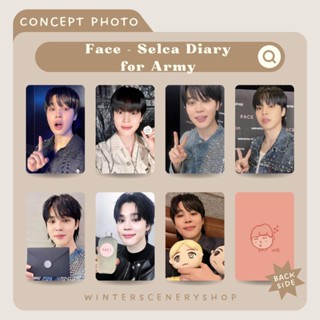 โฟโต้การ์ด BTS Jimin - Face Selca Diary สําหรับกองทัพบก | โฟโต้การ์ด 7 ใบ 1 ชุด | ☃ ทิวทัศน์ฤดูหนาว ☃