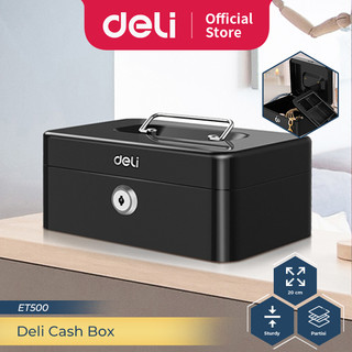 Deli Brankas Uang / Kotak Uang Besi / Kotak Emas / Cash Box 20x16x9 Partisi ET500