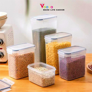 VOOVA Toples Transparan Makanan Kotak Penyimpanan Kedap Udara / Toples Makanan Food Storage Jar