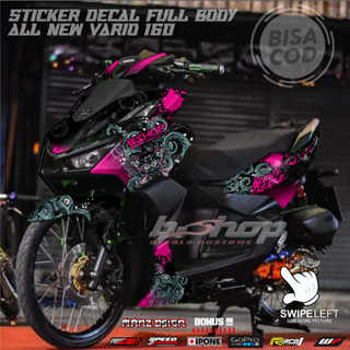 สติกเกอร์รูปลอก ลายหัวกะโหลก ปลาหมึก ซอมบี้ สําหรับ honda vario 160