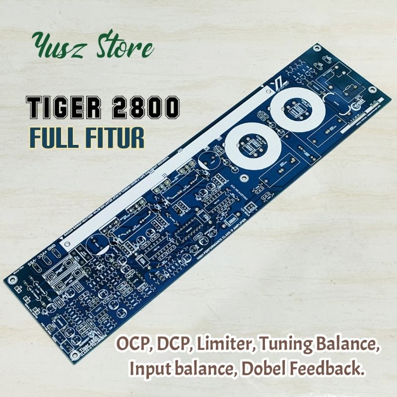 PCB Tiger 2800 Class D D2K8 เครื่องขยายเสียง Fullbridge