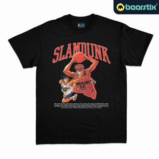 Bearstix - Slam Dunk เสื้อยืด - Vintage Kaos - Hanamichi Sakuragi Baju - Shohoku Tshirt - Basketball Kaos