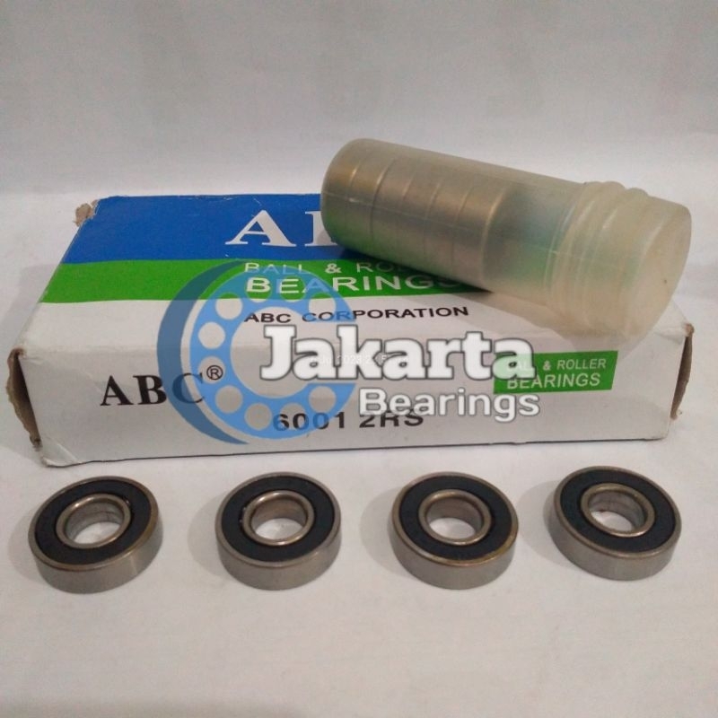 BEARING 6001 2RS หมวกยาง ABC