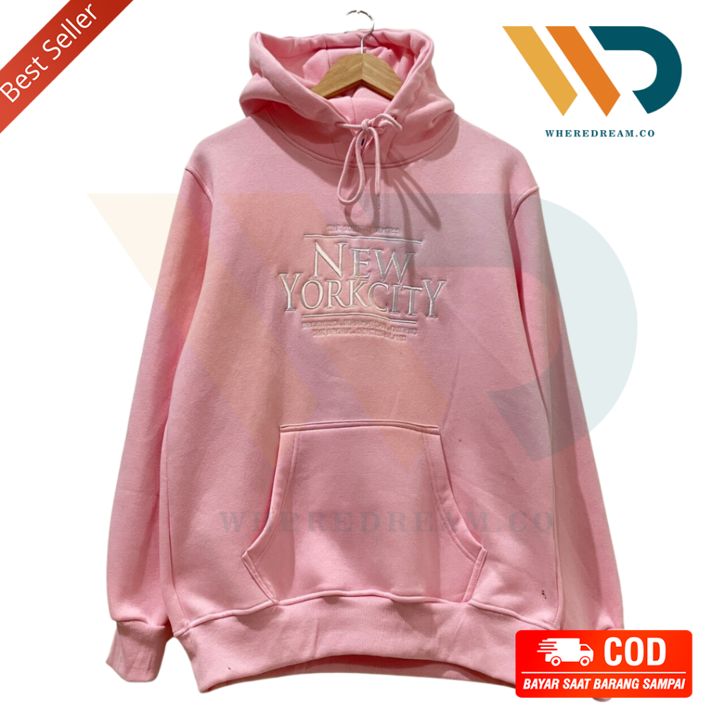 Hoodie HNM NEW YORK CITY PINK JACKET HNM SWETER HM UNISEX ผู้ชายผู้หญิง HOODIE HNM SWEATSHIRT เสื้อก