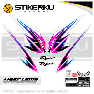 สติกเกอร์ TIGER 2000s OLD TIGER สําหรับติดตกแต่งรถยนต์ TIGER 2000s TIGER OLD HONDA TIGER HONDA Stickers POLET TIGER My 4Th MOTIF