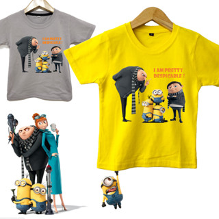 เสื้อยืด พิมพ์ลายมินเนี่ยน GRU