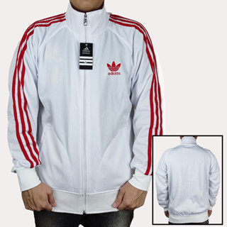 Adidas FIREBIRD เสื้อแจ็กเก็ต สีแดง สําหรับผู้ชาย เหมาะกับการวิ่ง ครบรอบ 17 สิงหาคม