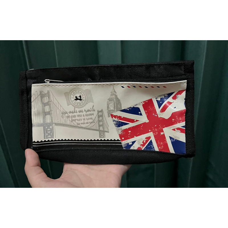 British OXFORD UNITED KINGDOM PENCIL CASE / TRAVEL POUCH / PENCIL TEPAK / PENCIL CASE