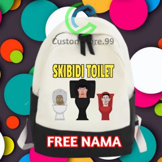 Skibidi TOILET กระเป๋าเป้สะพายหลัง พิมพ์ลายชื่อ สําหรับเด็กอนุบาล