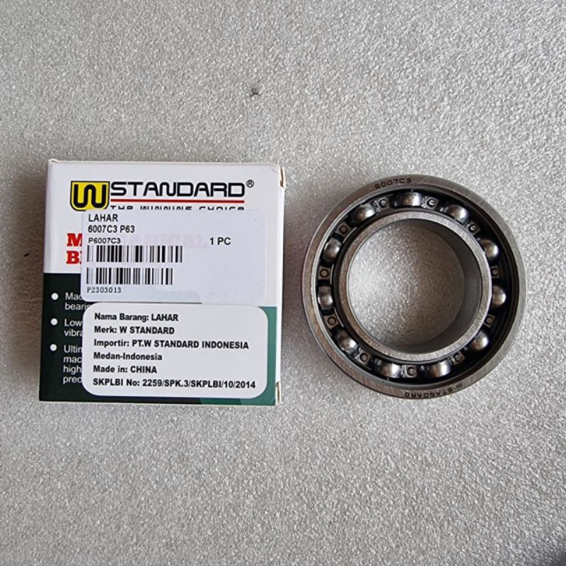 Lahar Bearing 6007 C3 ซ้ายเพลาข้อเหวี่ยง Beat, Scoopy, Vario, Spacy Original รับประกันคุณภาพ