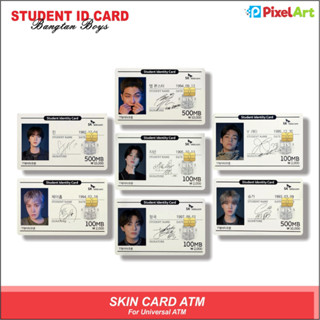 สติกเกอร์การ์ด ATM ATM E-MONEY MOTIF STUDENT KPOP KOREA ANTI Scratch ATM SKINCARD