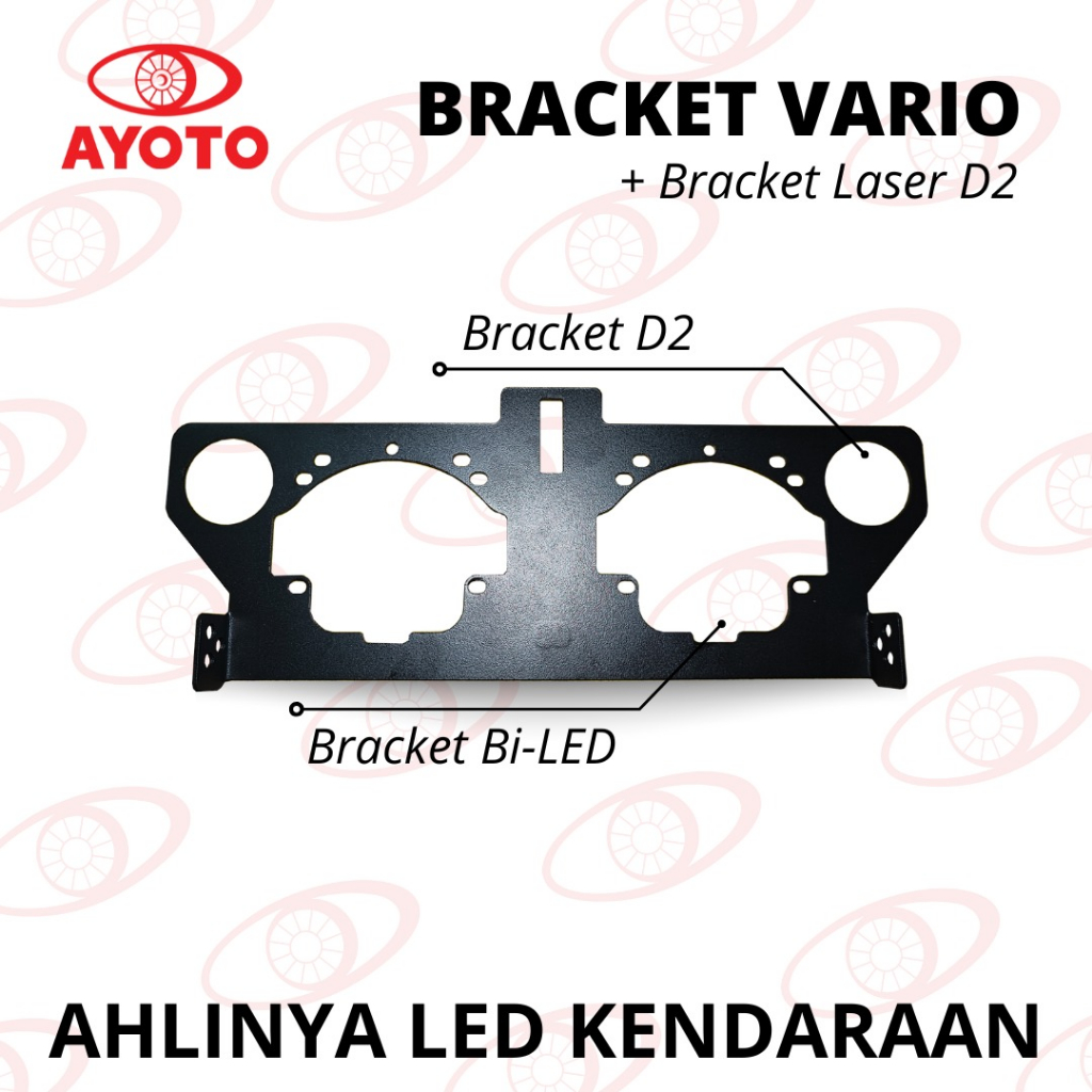 BRACKET / MOUNT RETROFIT MOTORCYCLE PROJECTOR BILED ขนาด 2'5IN & 3IN IRON PLATE THICKNESS 2MM & 3MM