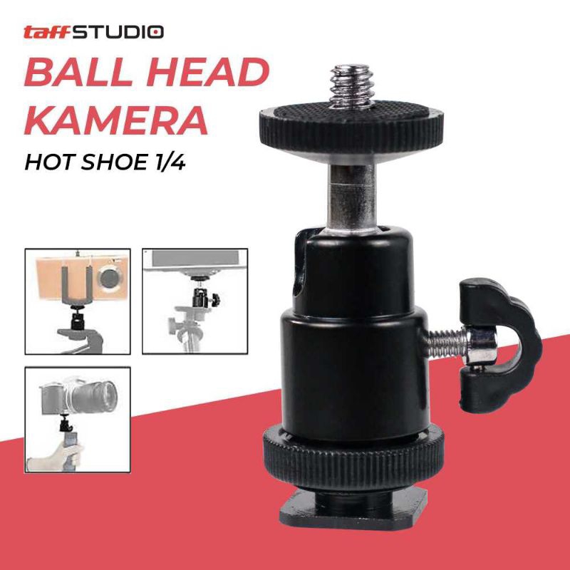 TaffSTUDIO Hot Shoe 1/4 หัวบอลกล้อง - QM3621