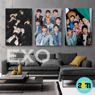 โปสเตอร์ไม้ ลายศิลปินเกาหลี EXO-L I K-POP สําหรับแขวนตกแต่งผนังห้อง