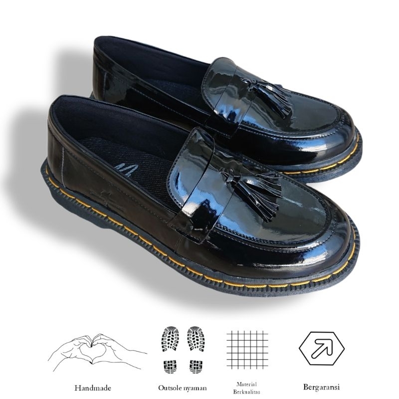 Docmart Penny Loafers ขาดรองเท้าเคลือบเงา/โลฟเฟอร์/รองเท้าทางการผู้ชาย/รองเท้าไม่มีส้นผู้ชาย/รองเท้า