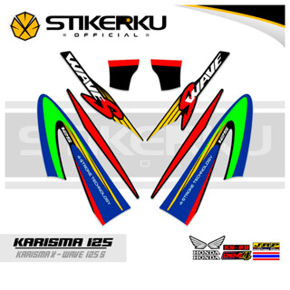 สติกเกอร์ ลาย Charisma STRIPING 125 34 MOTIF Charisma STICKER X 125 D STOCK DECALS Variations STRIKER Contemporary Charisma SIKER Unique ORI Stickersimple STRIPING Motocycle Trim WAVE 125s SUPRA Father stickerkustore