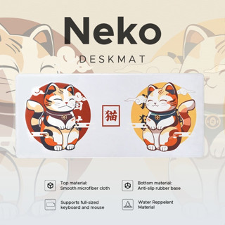 แผ่นรองเมาส์เล่นเกม Noir Neko Deskmat