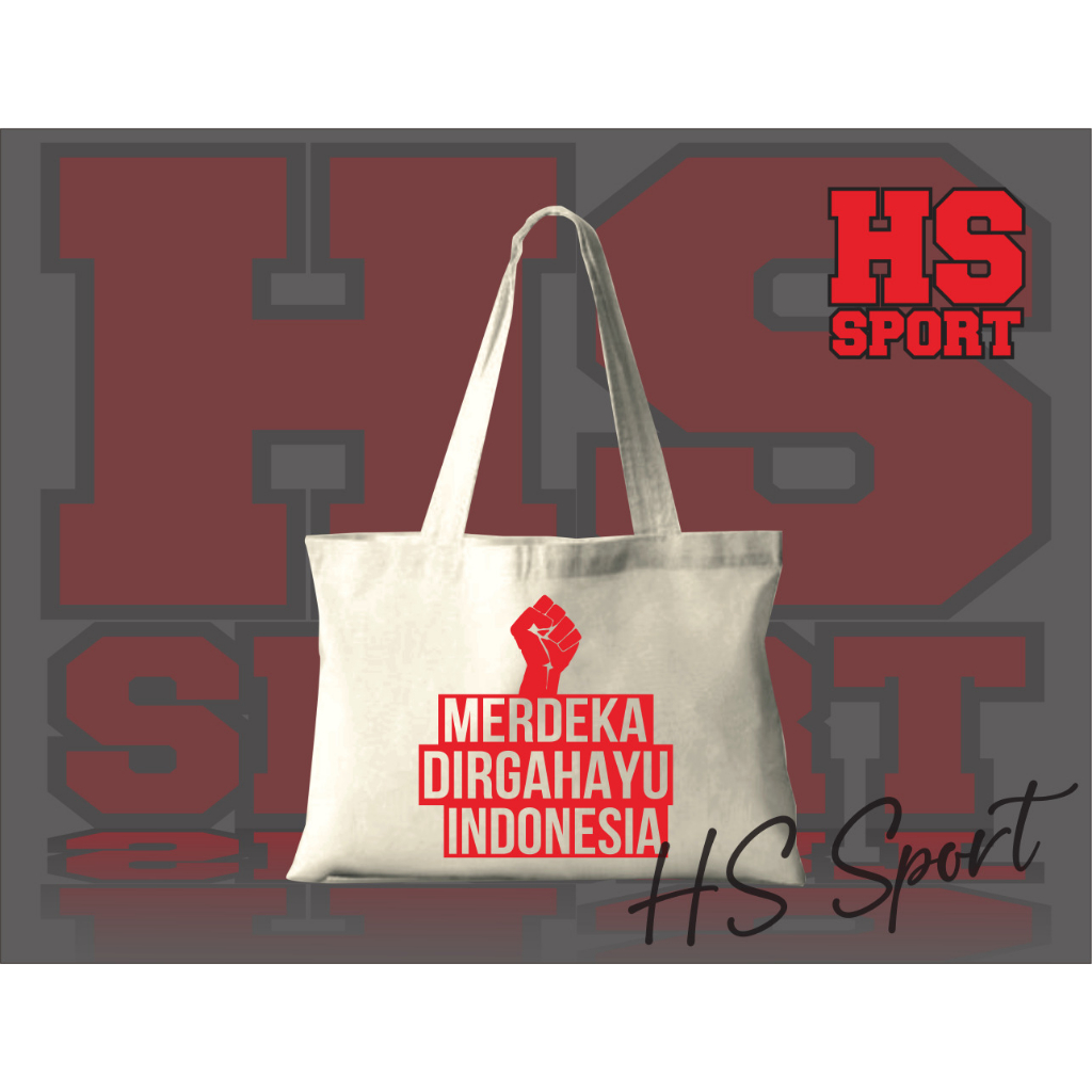 17 AUGUST TOTEBAG - INDONESIAN INDONESIAN INDEPENDENCE TOTEBAG - INDONESIAN TOTEBAG TYPE 1