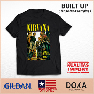 เสื้อยืด พิมพ์ลาย Nirvana Built Up Band | เสื้อยืดพรีเมี่ยม GRUNGE | Kurt COBAIN VINTAGE ROCK เสื้อผ้าโลหะ ลายเพลง DISTRO