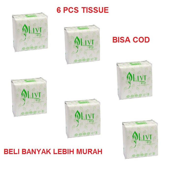6 ( SIX ) PCS Original Livi Eco ทิชชู่อเนกประสงค์ 150s