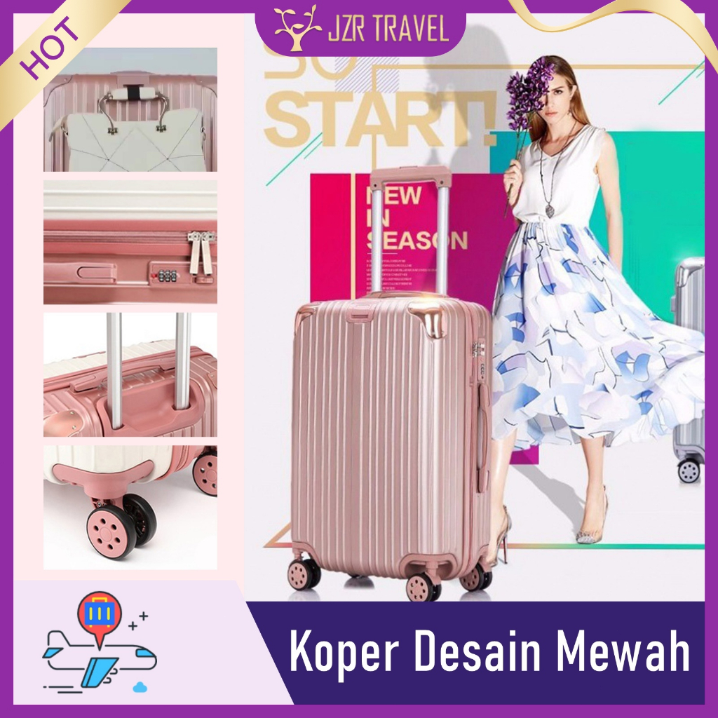 Jzr Germany กระเป๋าเดินทาง ทรงโปโล ขนาด 24 นิ้ว 20 นิ้ว 22 นิ้ว สไตล์เยอรมนี สําหรับเด็กผู้หญิง