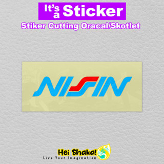 สติกเกอร์สะท้อนแสง ลายนูน NISSIN สไตล์ญี่ปุ่น สําหรับตกแต่ง