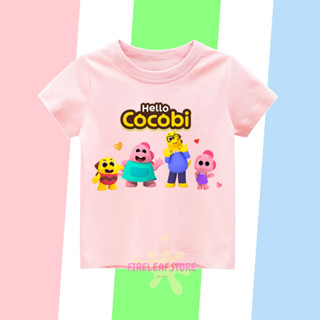 เสื้อยืด พิมพ์ลาย Hello COCOBI พรีเมี่ยม สําหรับเด็ก