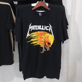 เสื้อยืด Metallica BAND - FLAMING SKULL TOUR 94 (ของแท้ MERCHANDISE)