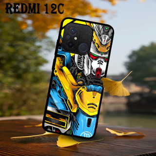 [A08] เคส Xiaomi REDMI 12C กลิตเตอร์ | เคส Hp เคลือบเงา | กันดั้ม Motif