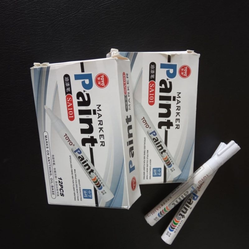 Toyo Brand ปากกามาร์กเกอร์สีขาวถาวร/Vauto ปากกามาร์กเกอร์สีขาวถาวร