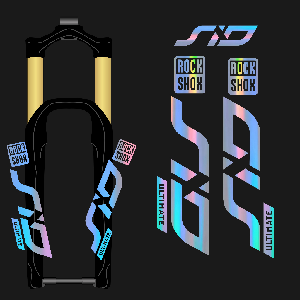 2020 Rockshox SID Ultimate Cutting Fork Sticker MTB รูปลอกจักรยาน