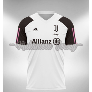 เสื้อกีฬาแขนสั้น ลายทีม Juventus 2023 2024 สีขาว