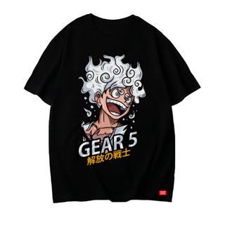 ใหม่ เสื้อยืดแขนสั้น พิมพ์ลายอนิเมะ One Piece GEAR 5th Monkey D. สินค้าอะนิเมะ Luffy