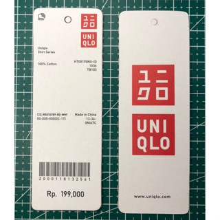 Hangtag label uniqlo shirt series ป้ายชื่อเสื้อ uniqlo ซีรีส์เสื้อเชิ้ต uniqlo series ป้ายราคาเสื้อ uniqlo ซีรีส์ - 100 ชิ้น