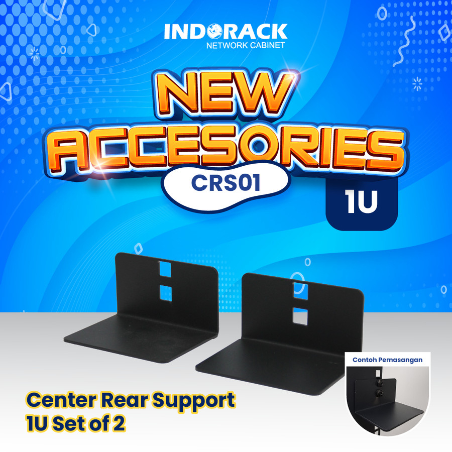 อุปกรณ์เสริม INDOACK CRS01 - รองรับหลังกลาง 1U ชุด 2 ชิ้น