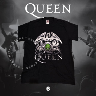 เสื้อยืด QUEEN SILVER LOGO Builtup Metal Rock Music Band Prapatan Rebel Puritan