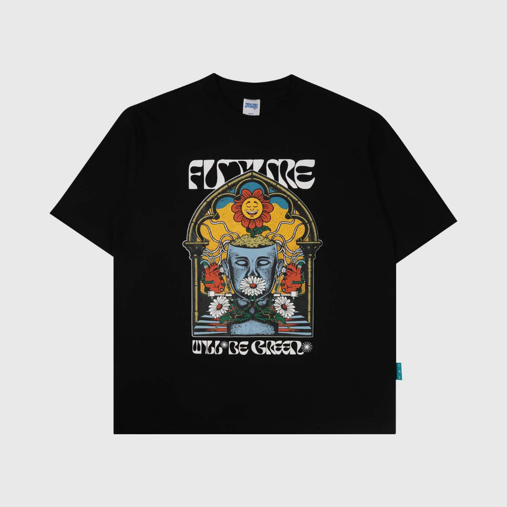 Magma เสื้อยืด Oversize TFWBG 02 เสื้อยืด Heavyweight สีดํา Magma เครื่องแต่งกาย
