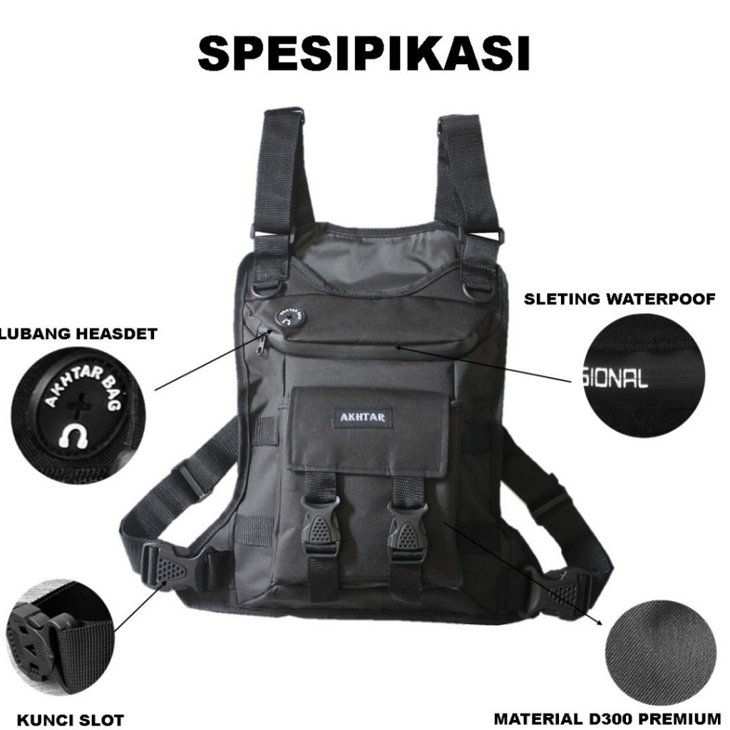 Simple Mens Bag Tactical Rig Bag Outdoor Chest Bag