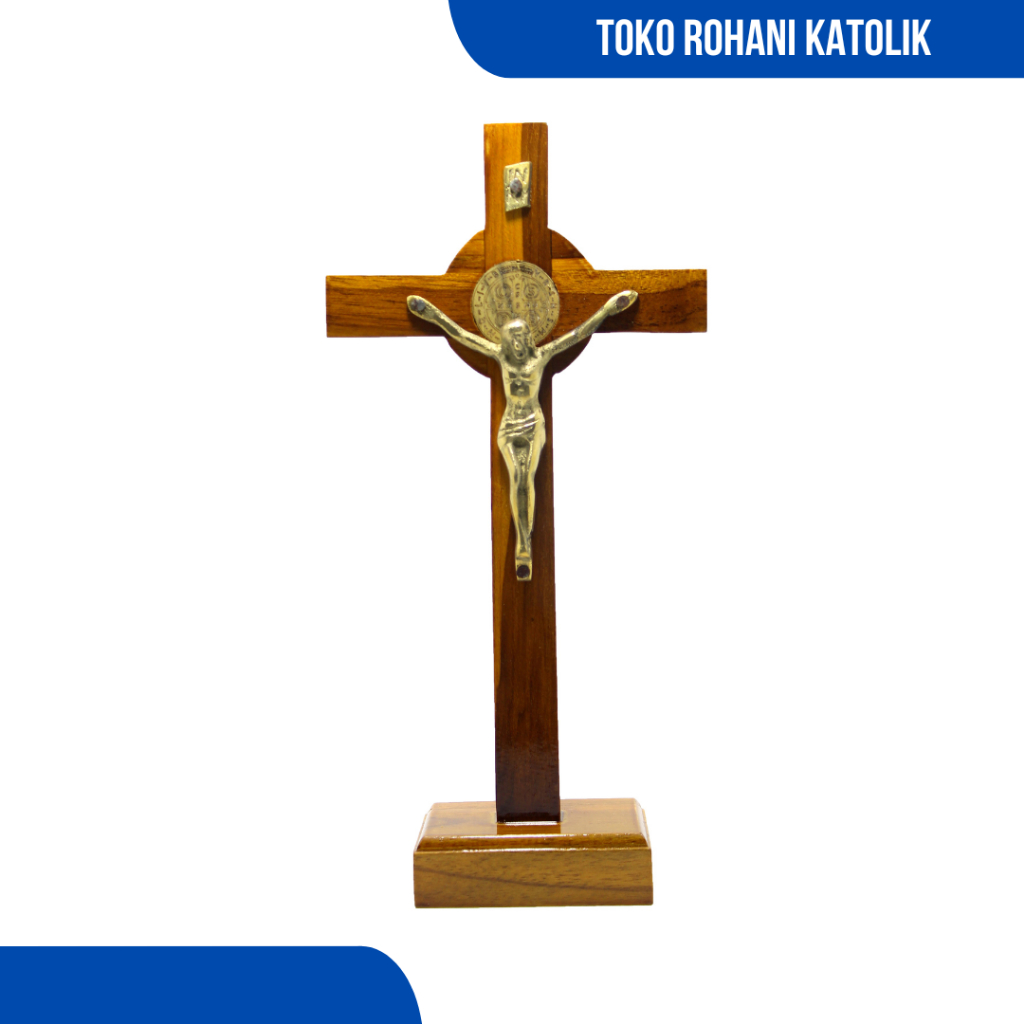 Cross OF THE BENEDICTUS 20 CM / CATHOLIC TABLE CROSS / JESUS STATUE CROSS / CROSS OF THE BENEDIC