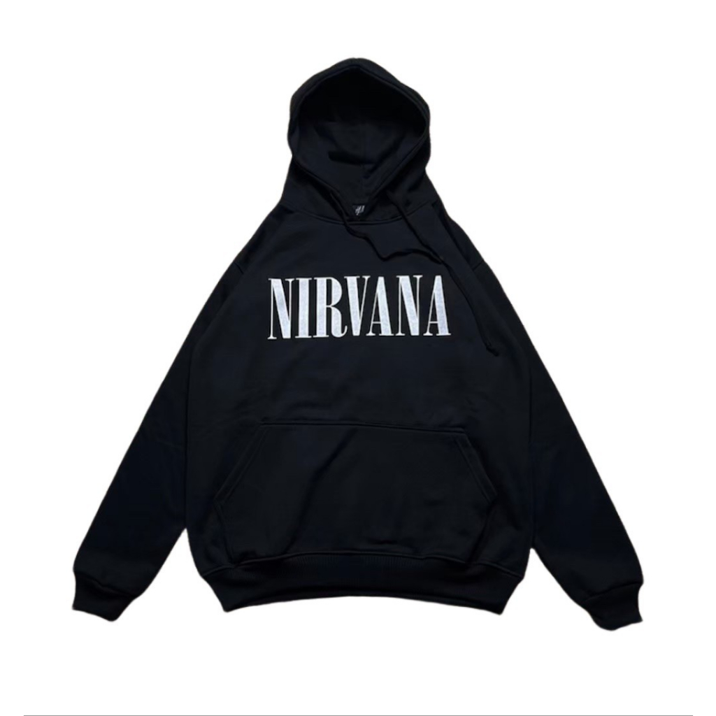 H&m NIRVANA HOODIE TYPE BLACK