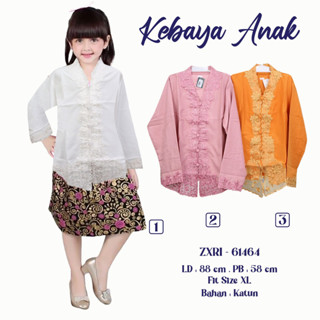 Kebaya เสื้อผ้าเด็กผู้หญิง KEBAYA สําหรับเด็กผู้หญิง KEBAYA สําหรับเด็กผู้หญิง ผ้า KEBAYA สําหรับเด็ก RIA BATIK SOLO