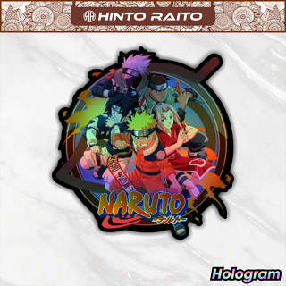 สติกเกอร์ ลายการ์ตูนอนิเมะ Naruto Ninja Konoha Hologram สําหรับติดตกแต่งหมวกกันน็อค แล็ปท็อป HP
