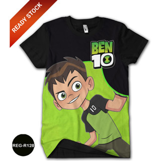 เสื้อยืด พิมพ์ลายการ์ตูน Ben 10 Alien Force 3D สําหรับเด็ก REG-R128