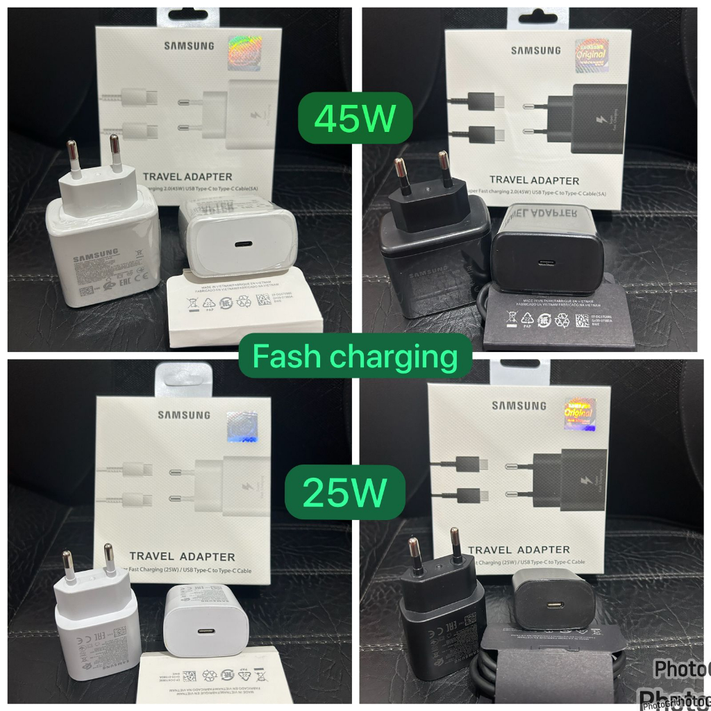 Samsung 25W / 45W Type C PD Super Fast Charging Charger S21 S20 S20+ Note 10 Plus A71 A52 A72 M32